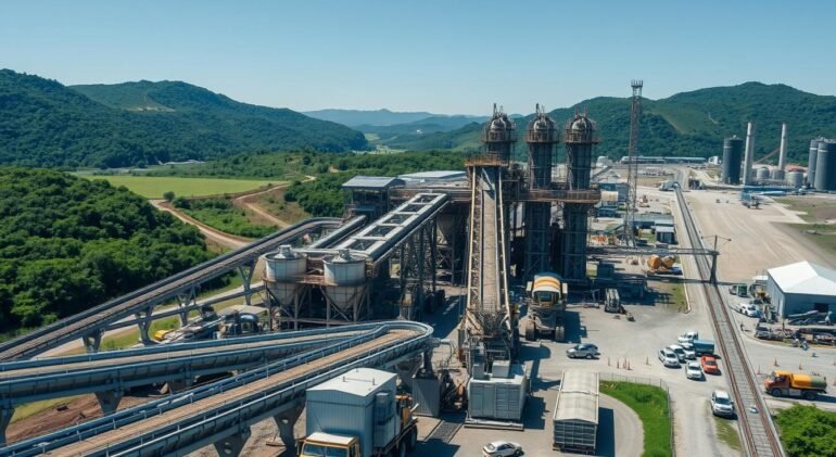Operações contínuas na expansão da Samarco em Germano