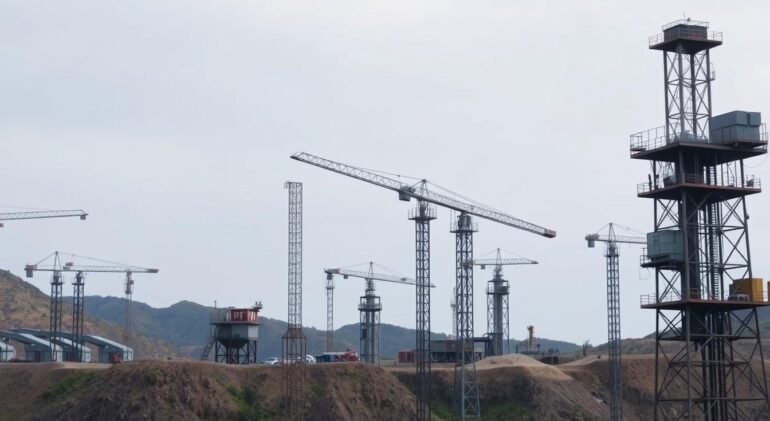 Tipos de torres usadas em obras e mineração em MG