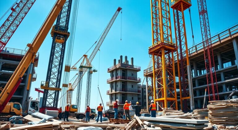 Instalação rápida de torres em obras emergenciais